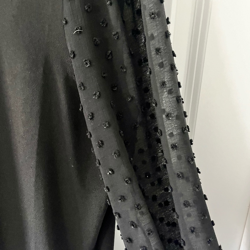 Long-Sleeve Black Blouse